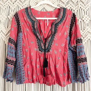 Free People "But I Like It" Red Top Size XS EUC